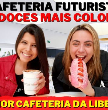 cafeteria futurista com doces mais coloridos