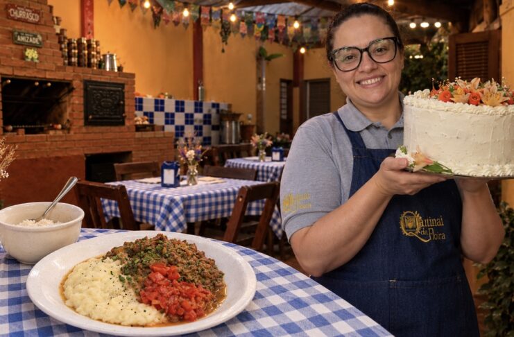 Chef Carolina Costa, do restaurante Quintal da Flora, no Tatuapé, em São Paulo.